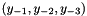 $(y_{-1}, y_{-2}, y_{-3})$