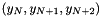 $(y_{N}, y_{N+1}, y_{N+2})$